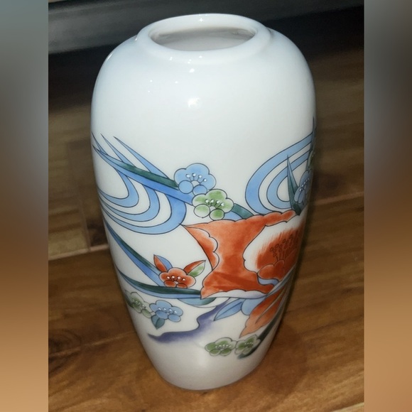 TAKAHASHI porcelain, small flower bud vase oval, imported from Japan, 1980s - Picture 3 of 4